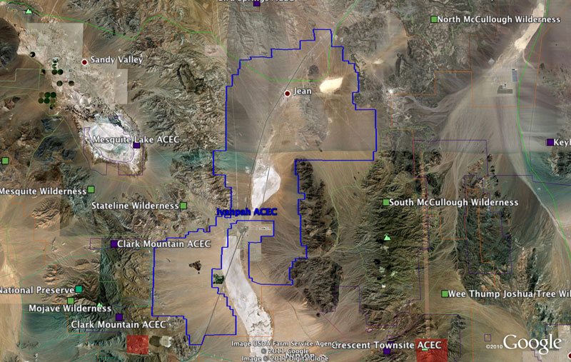 Ivanpah Basin region map