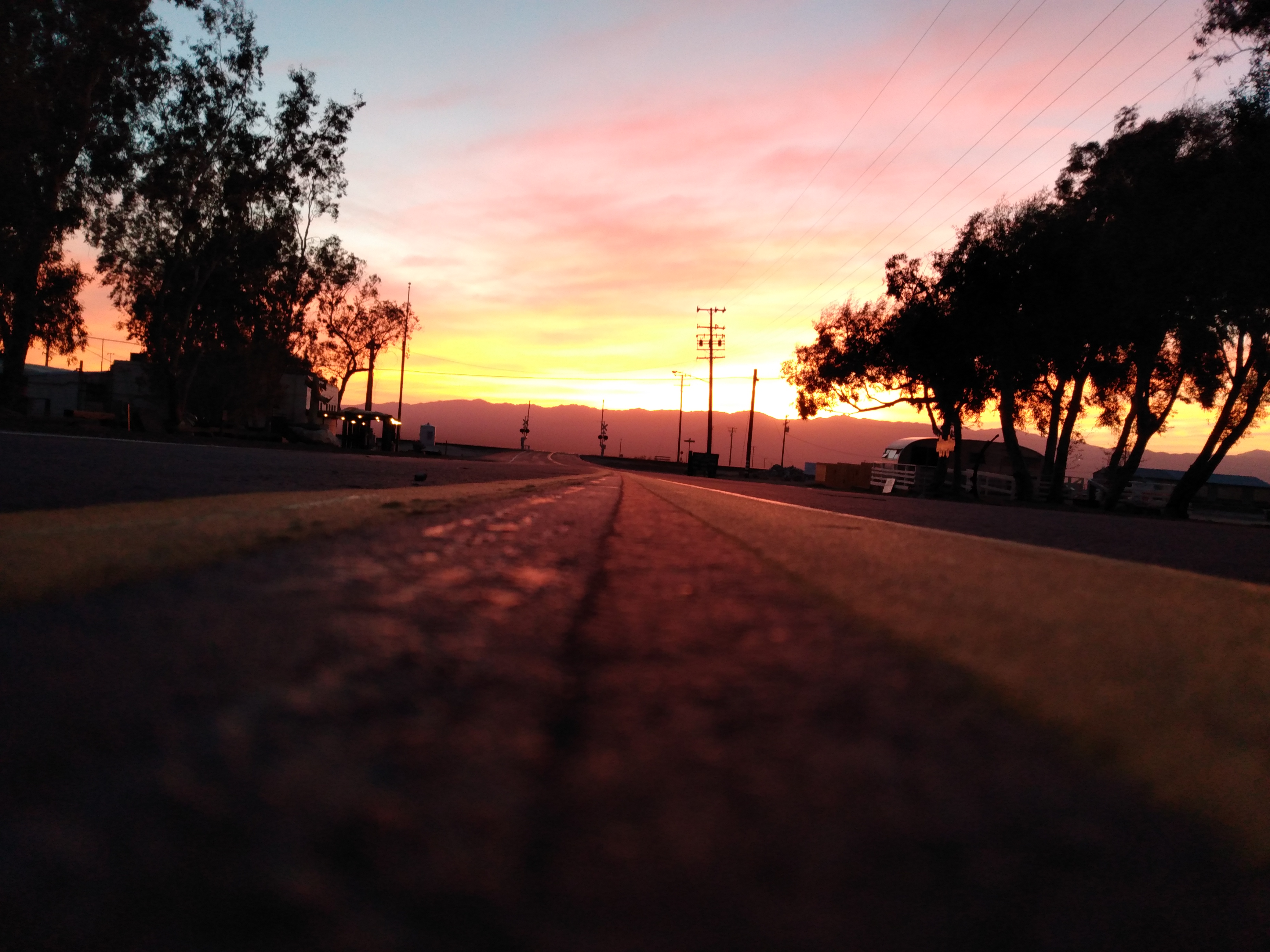 Mojave desert at sunset